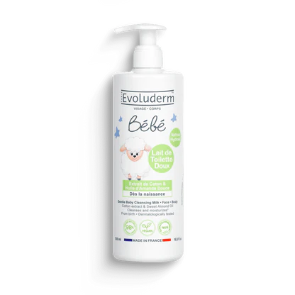 Evoluderm Lait de Toilette Doux Bébé Visage & Corps 500 ml